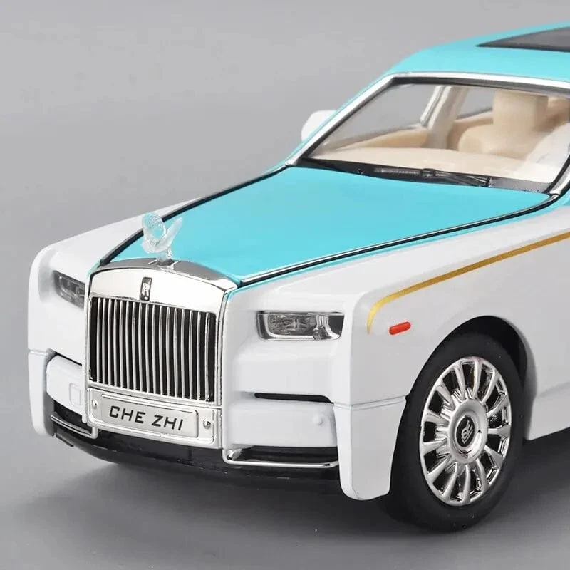 1:24 RR Phantom Modell Zinklegierung Pull Back Druckguss Spielzeugautos mit Ton und Licht für Kinder Jungen Mädchen Geschenk