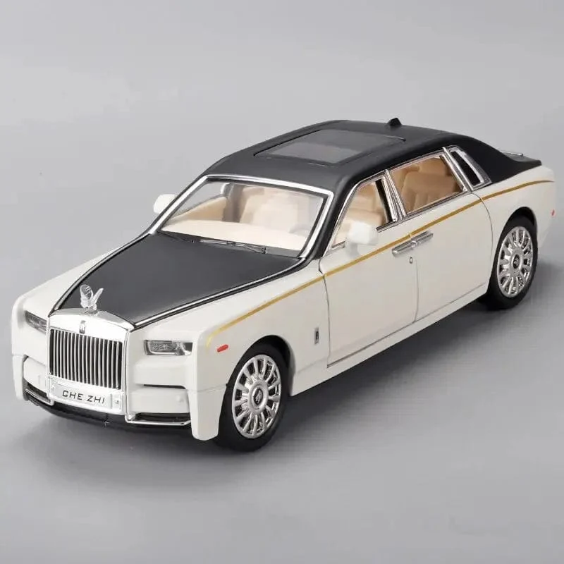 1:24 RR Phantom Modell Zinklegierung Pull Back Druckguss Spielzeugautos mit Ton und Licht für Kinder Jungen Mädchen Geschenk