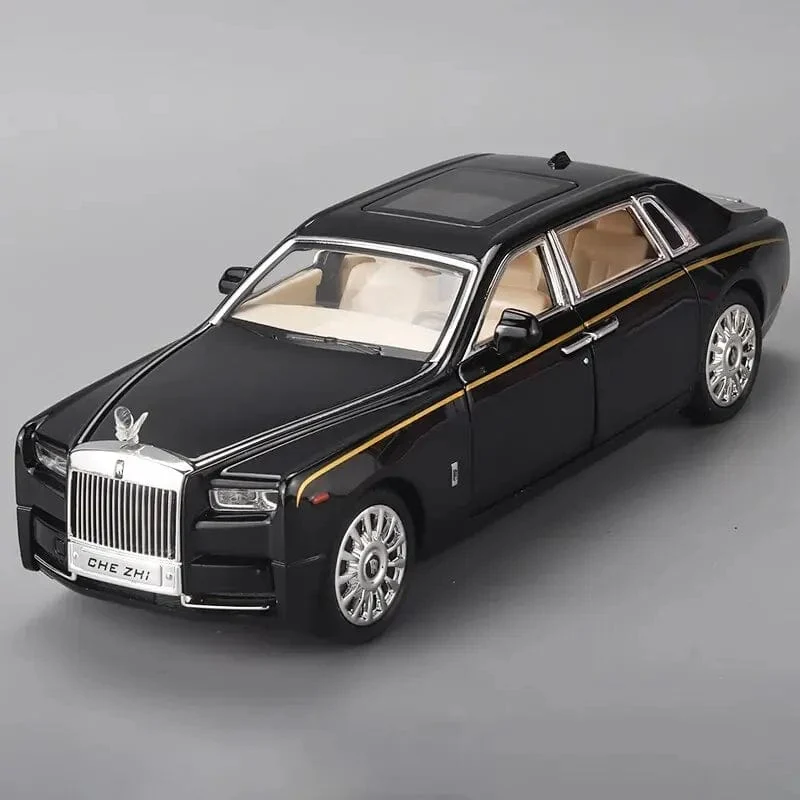 1:24 RR Phantom Modell Zinklegierung Pull Back Druckguss Spielzeugautos mit Ton und Licht für Kinder Jungen Mädchen Geschenk