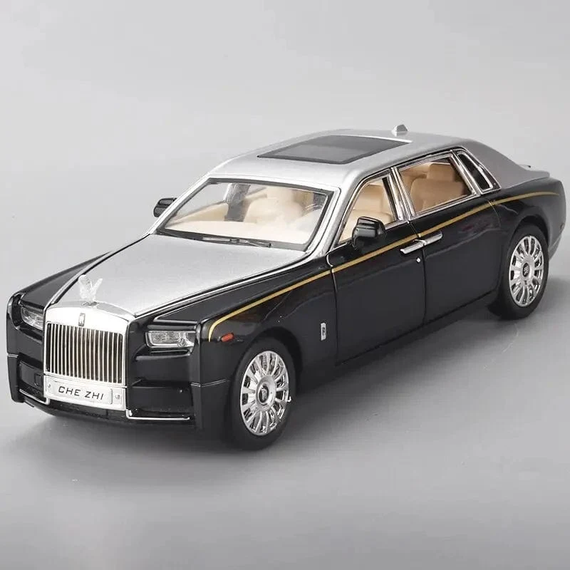 1:24 RR Phantom Modell Zinklegierung Pull Back Druckguss Spielzeugautos mit Ton und Licht für Kinder Jungen Mädchen Geschenk