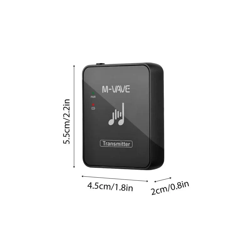 M-VAVE WP-10 2.4 GHz Drahtloses Kopfhörer-Monitor-Übertragungssystem Wiederaufladbarer Sender und Empfänger Stereo-Mono-Aufnahme