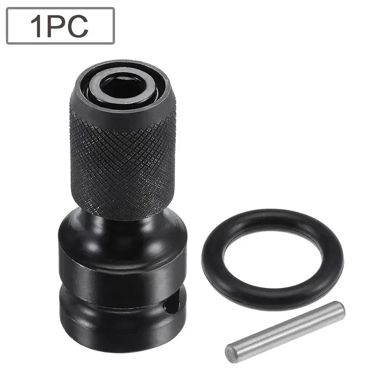 STONEGO 1PC 1/2 Zoll Vierkantantrieb auf 1/4 Zoll Innensechskant-Adapter, Konverter, Bohrfutteradapter für Schlagschrauber, Druckluft- und Elektroschrauber