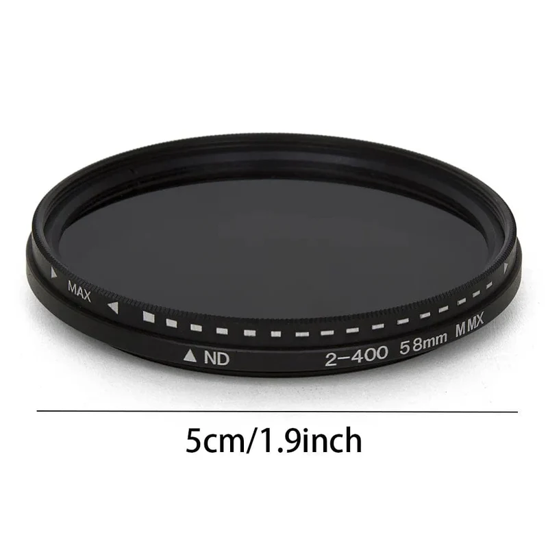 Variabler Fader ND-Filter, einstellbarer ND2 bis ND400 Neutraldichtefilter für Kamerazubehörobjektive, 11 x 11 x 2.5 cm, Polarisationsfilter