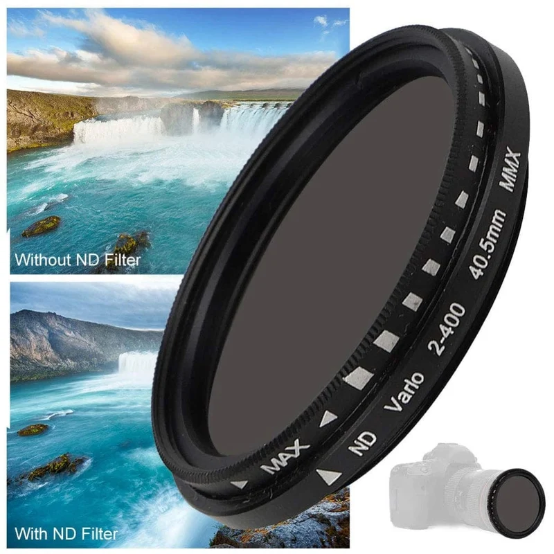 Variabler Fader ND-Filter, einstellbarer ND2 bis ND400 Neutraldichtefilter für Kamerazubehörobjektive, 11 x 11 x 2.5 cm, Polarisationsfilter