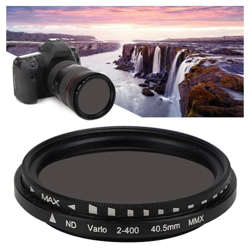 Variabler Fader ND-Filter, einstellbarer ND2 bis ND400 Neutraldichtefilter für Kamerazubehörobjektive, 11 x 11 x 2.5 cm, Polarisationsfilter