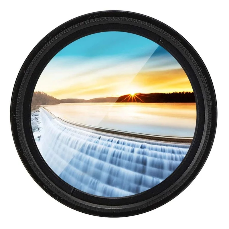 Variabler Fader ND-Filter, einstellbarer ND2 bis ND400 Neutraldichtefilter für Kamerazubehörobjektive, 11 x 11 x 2.5 cm, Polarisationsfilter