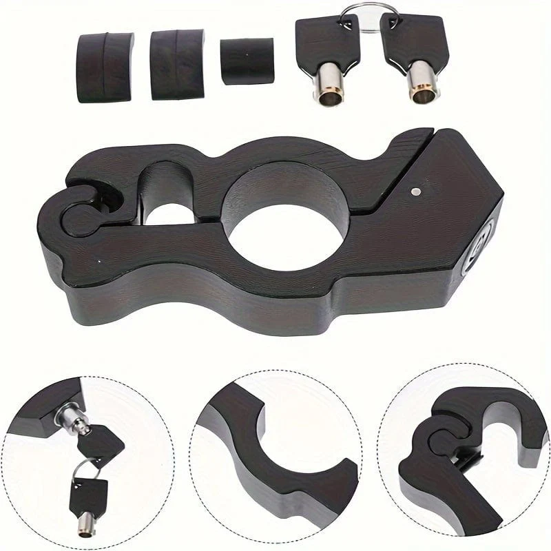 Diebstahlsicheres Lenker-Gasschloss, Aluminiumlegierung, für Elektroautos, Motorräder, Fahrräder, Flaschen, ATV-Autos, tragbares Lenker-Bremsschloss