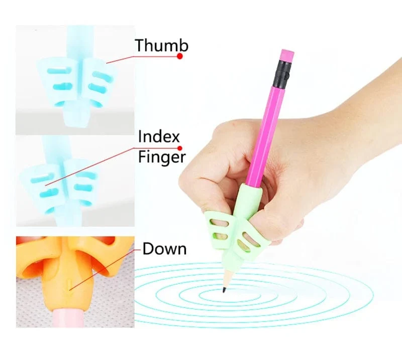 6 Teile/satz Bleistift Griffe Kinder Handschrift Haltung Korrektur Training Greifer Schreiben AIDS Stifte Halten für Kleinkind Kinder Geschenke