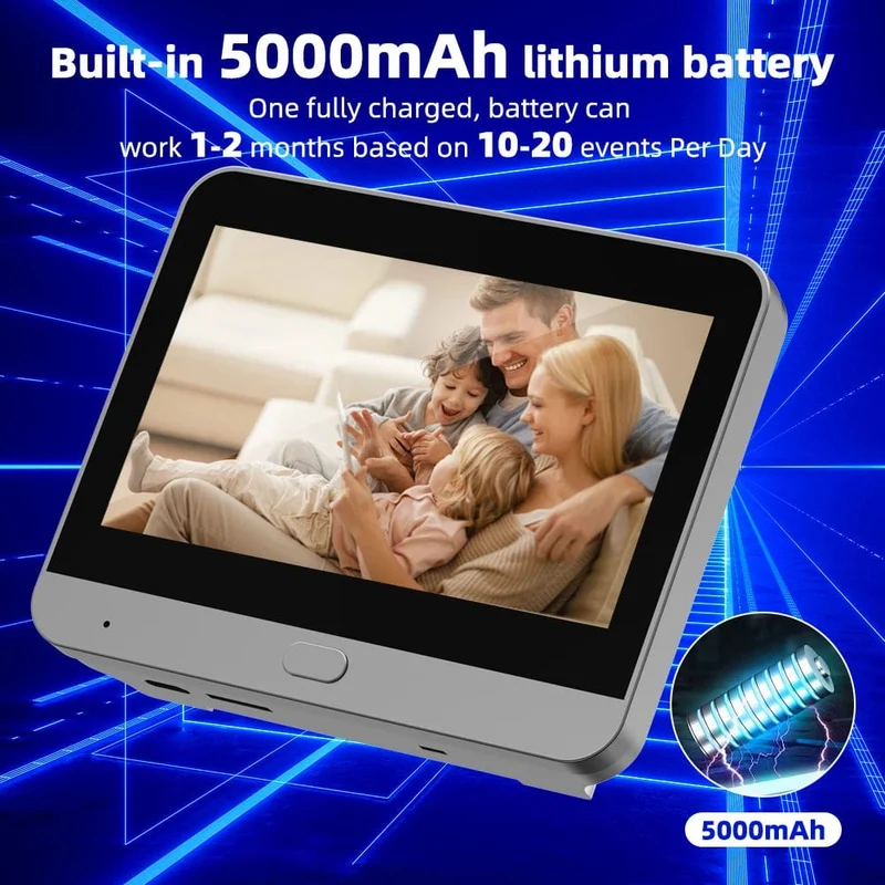 3MP Tuya Smart Leben APP Home Batterie WiFi Video Digital Tür Guckloch Viewer PIR IR Tür Glocke Magic Eye Kamera Alexa Google