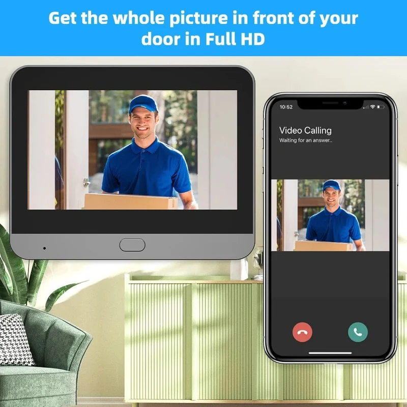 3MP Tuya Smart Leben APP Home Batterie WiFi Video Digital Tür Guckloch Viewer PIR IR Tür Glocke Magic Eye Kamera Alexa Google