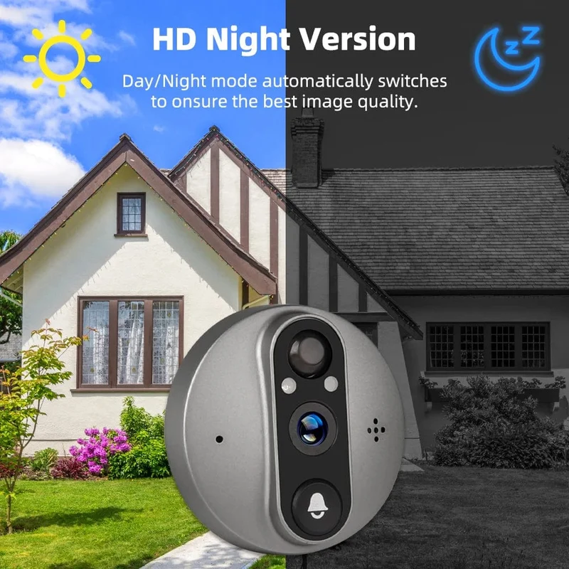 3MP Tuya Smart Leben APP Home Batterie WiFi Video Digital Tür Guckloch Viewer PIR IR Tür Glocke Magic Eye Kamera Alexa Google