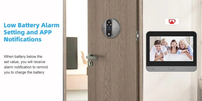 3MP Tuya Smart Leben APP Home Batterie WiFi Video Digital Tür Guckloch Viewer PIR IR Tür Glocke Magic Eye Kamera Alexa Google