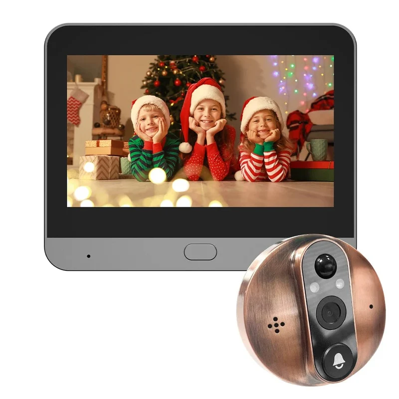 3MP Tuya Smart Leben APP Home Batterie WiFi Video Digital Tür Guckloch Viewer PIR IR Tür Glocke Magic Eye Kamera Alexa Google