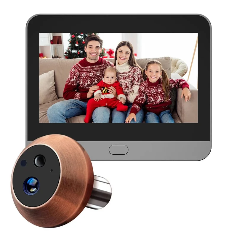 3MP Tuya Smart Leben APP Home Batterie WiFi Video Digital Tür Guckloch Viewer PIR IR Tür Glocke Magic Eye Kamera Alexa Google