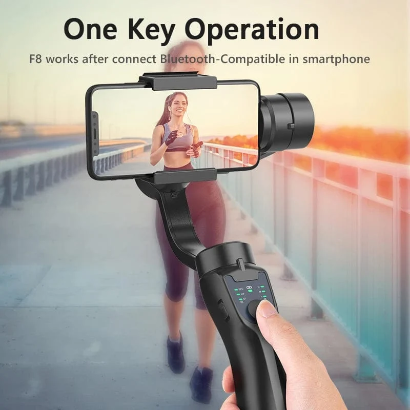 F8 Handheld 3-Achsen Gimbal Telefonhalter Anti Shake Video Record Stabilisator für Xiaomi iPhone Handy Smartphone