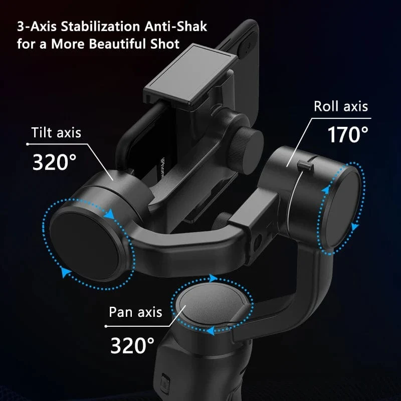 F8 Handheld 3-Achsen Gimbal Telefonhalter Anti Shake Video Record Stabilisator für Xiaomi iPhone Handy Smartphone