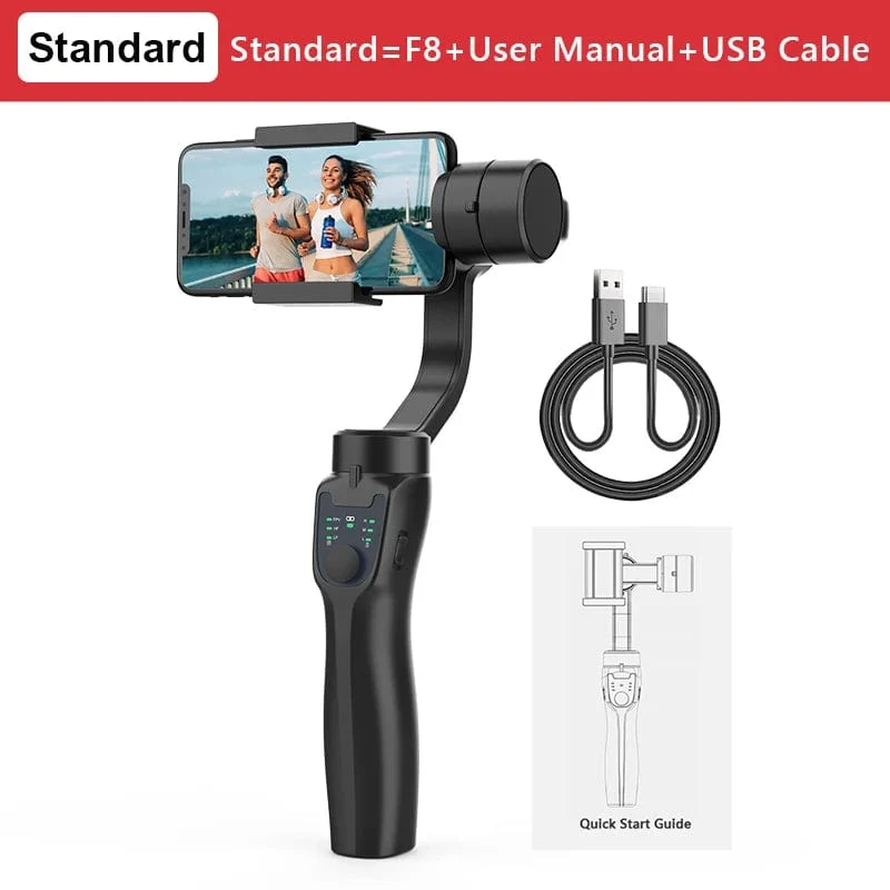 F8 Handheld 3-Achsen Gimbal Telefonhalter Anti Shake Video Record Stabilisator für Xiaomi iPhone Handy Smartphone
