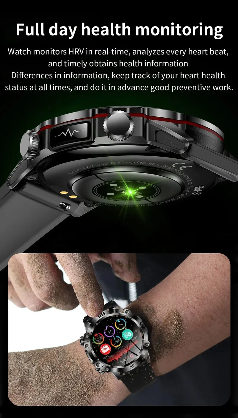 2024 AI Medizinische Diagnose Smart Watch Bluetooth Anruf Blutzucker Blutfett Harnsäure Monitor HRV EKG Smartwatch Für Männer Frauen