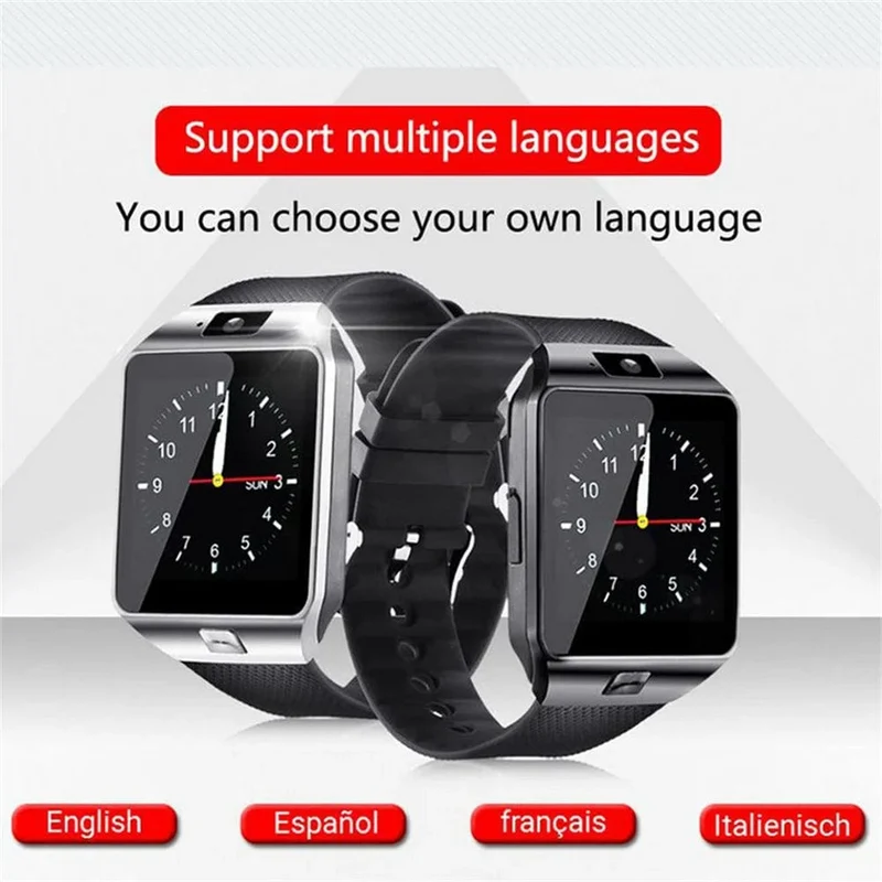 DZ09 Smart Watch Schlafmonitor 1.56" HD-Farbbildschirm Integrierte Sportmodi Smartwatch Fitness-Tracker