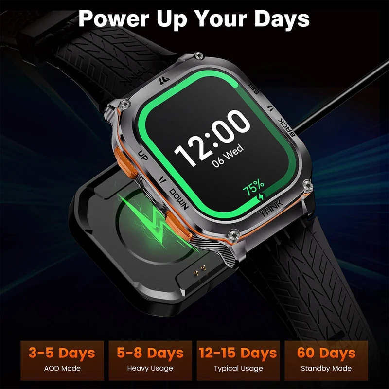 2024 Original KOSPET TANK M3 Ultra GPS Smart Uhren für Männer Frauen Smartwatch AOD Elektronische Militär Robuste Wasserdichte Uhr