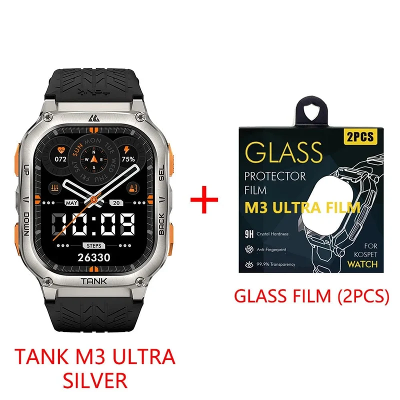 2024 Original KOSPET TANK M3 Ultra GPS Smart Uhren für Männer Frauen Smartwatch AOD Elektronische Militär Robuste Wasserdichte Uhr