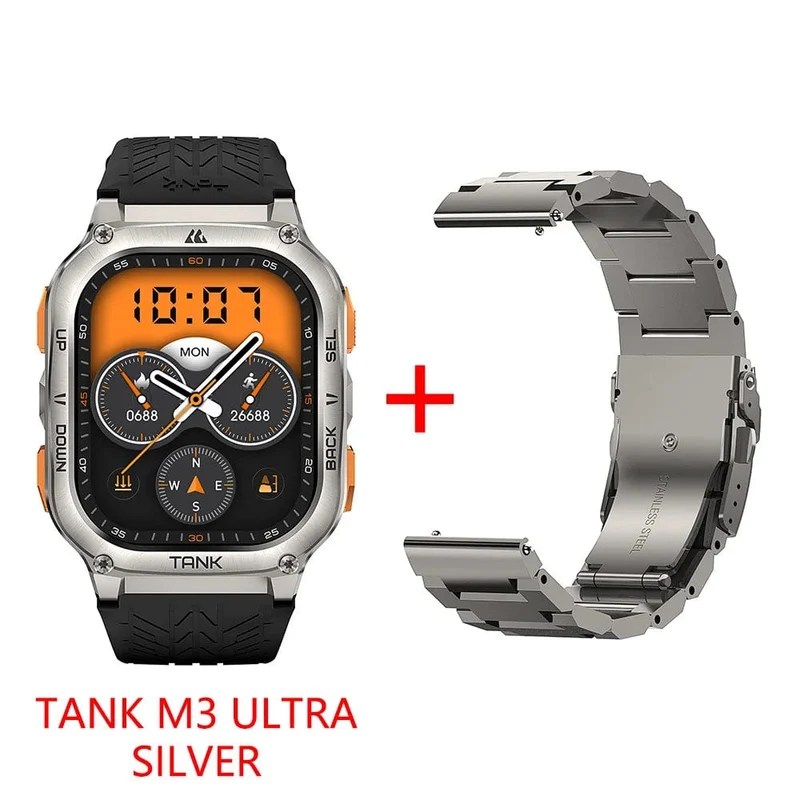 2024 Original KOSPET TANK M3 Ultra GPS Smart Uhren für Männer Frauen Smartwatch AOD Elektronische Militär Robuste Wasserdichte Uhr