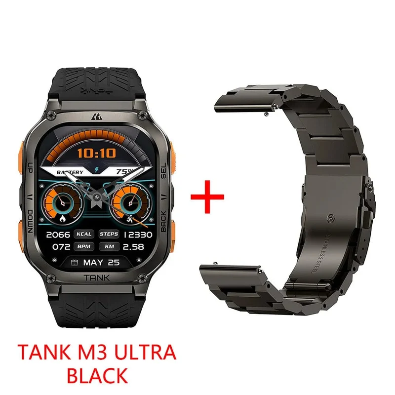2024 Original KOSPET TANK M3 Ultra GPS Smart Uhren für Männer Frauen Smartwatch AOD Elektronische Militär Robuste Wasserdichte Uhr