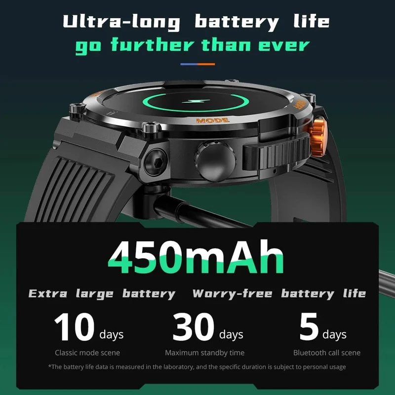 COLMI V68 1.46-Zoll-HD-Display-Smartwatch für Herren, 100 Sportmodi, Kompass, Taschenlampe, Militärqualität, robuste Smartwatch