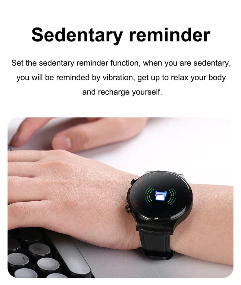 2024 Neue Laserbehandlung Drei hohe Smart Watch Männer EKG PPG Herzfrequenz Blutzucker Gesundheitstracker Smart Watches für Huawei IOS