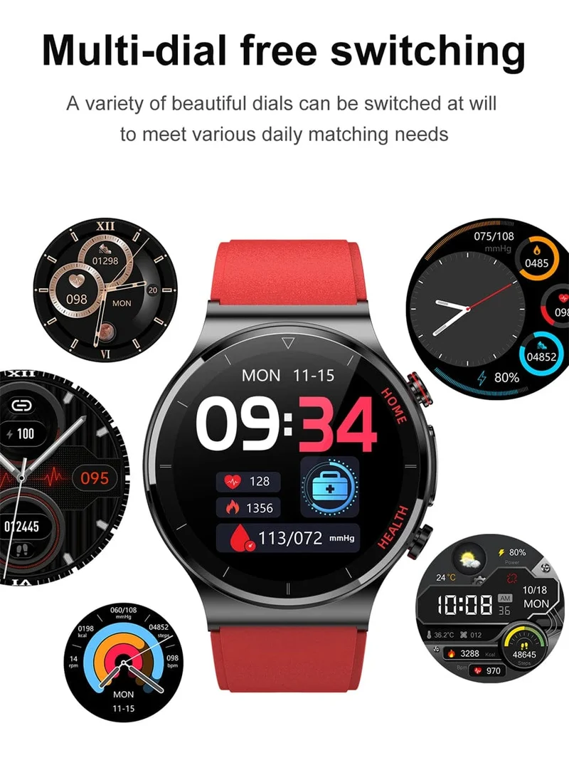 2024 Neue Laserbehandlung Drei hohe Smart Watch Männer EKG PPG Herzfrequenz Blutzucker Gesundheitstracker Smart Watches für Huawei IOS