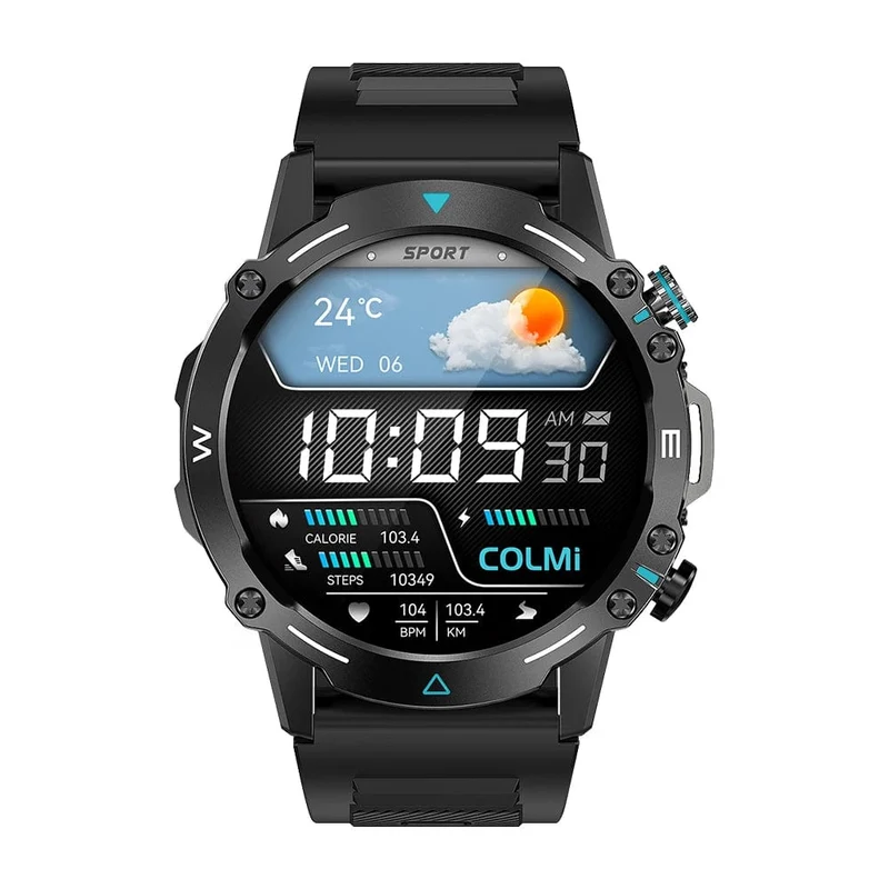 COLMI M42 Smartwatch 1.43-Zoll-AMOLED-Display 100 Sportmodi Sprachanrufe Smartwatch für Männer und Frauen Militärtaugliche Robustheitsuhr
