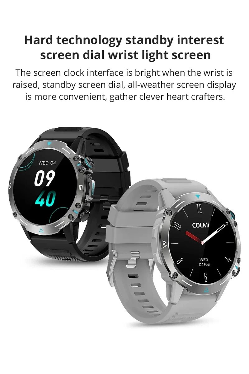 COLMI M42 Smartwatch 1.43-Zoll-AMOLED-Display 100 Sportmodi Sprachanrufe Smartwatch für Männer und Frauen Militärtaugliche Robustheitsuhr