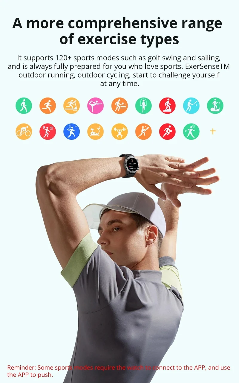 COLMI M42 Smartwatch 1.43-Zoll-AMOLED-Display 100 Sportmodi Sprachanrufe Smartwatch für Männer und Frauen Militärtaugliche Robustheitsuhr