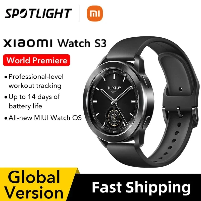 Weltpremiere Globale Version Xiaomi Watch S3 1.43” AMOLED Display Bluetooth®️ 5.2 AII -Neues MIUI Watch OS 14 Tage Akkulaufzeit