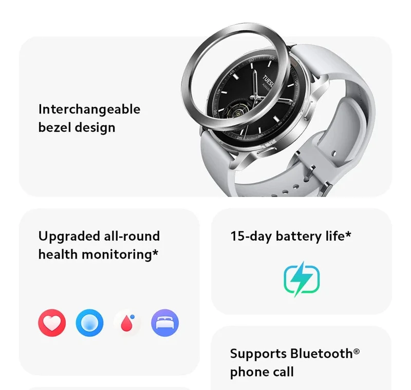 Weltpremiere Globale Version Xiaomi Watch S3 1.43” AMOLED Display Bluetooth®️ 5.2 AII -Neues MIUI Watch OS 14 Tage Akkulaufzeit