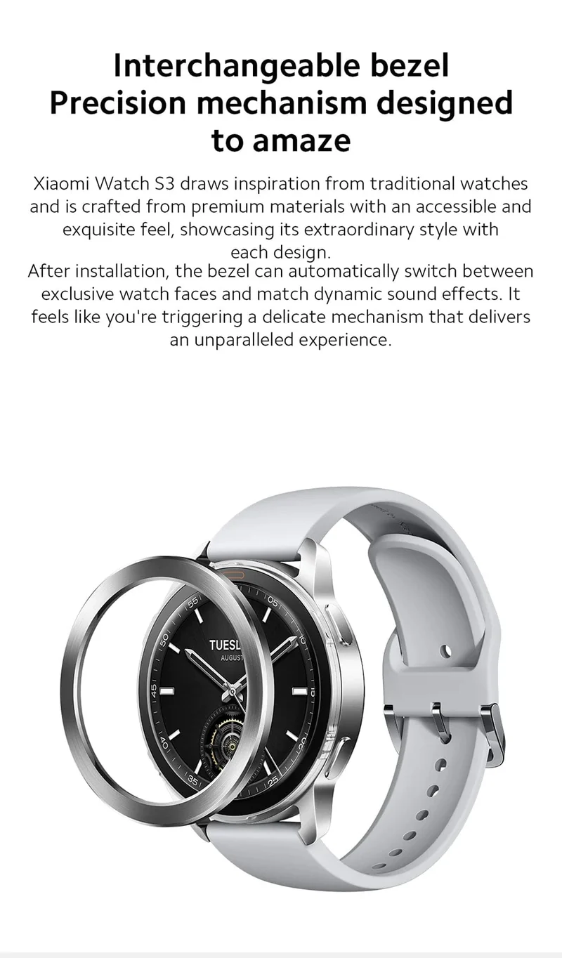 Weltpremiere Globale Version Xiaomi Watch S3 1.43” AMOLED Display Bluetooth®️ 5.2 AII -Neues MIUI Watch OS 14 Tage Akkulaufzeit