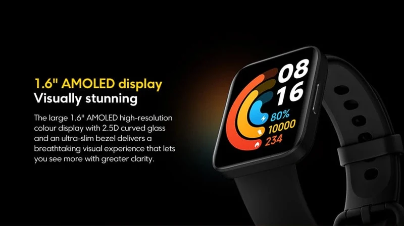 Globale Version POCO Watch 1.6-Zoll-AMOLED-Display 14 Tage Akku GPS Always-on-Zifferblatt Blutsauerstoff-Smartwatch