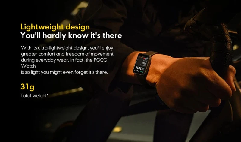 Globale Version POCO Watch 1.6-Zoll-AMOLED-Display 14 Tage Akku GPS Always-on-Zifferblatt Blutsauerstoff-Smartwatch