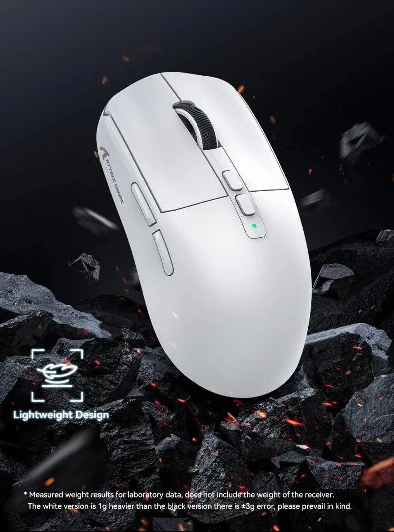 X6 PAW3395 Bluetooth-Maus, 2.4-Tri-Mode-Verbindung, magnetische RGB-Touch-Ladestation, Makro-Gaming-Maus