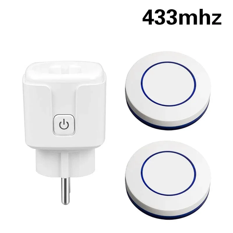 433 MHZ Rf Drahtlose Fernbedienung Smart Switch Steckdosen 220V 16A Einzel Stecker und Sender für Haushaltsgeräte Led