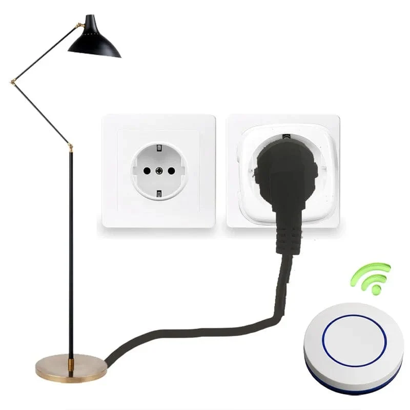 433 MHZ Rf Drahtlose Fernbedienung Smart Switch Steckdosen 220V 16A Einzel Stecker und Sender für Haushaltsgeräte Led