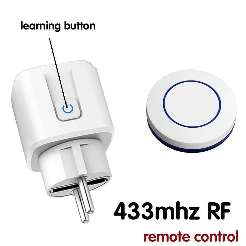 433 MHZ Rf Drahtlose Fernbedienung Smart Switch Steckdosen 220V 16A Einzel Stecker und Sender für Haushaltsgeräte Led
