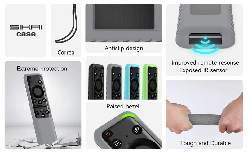 SIKAI Silikonhülle für Samsung BN59-01432A Original Voice Smart TV Fernbedienung Hülle für 2023 Solar Charging TM2360E TM2361E