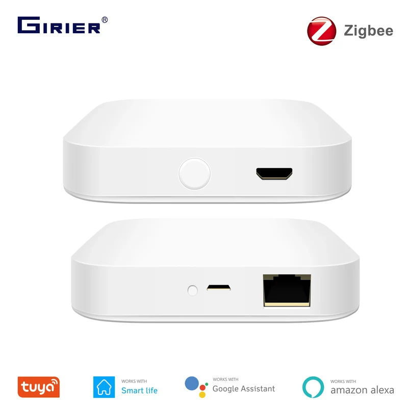 Tuya ZigBee Gateway Bridge, kabelgebundener/kabelloser Smart Hub, Smart Life App-Fernbedienung, kompatibel mit Alexa Google Home Assistant