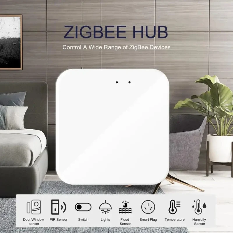 Tuya ZigBee Gateway Bridge, kabelgebundener/kabelloser Smart Hub, Smart Life App-Fernbedienung, kompatibel mit Alexa Google Home Assistant