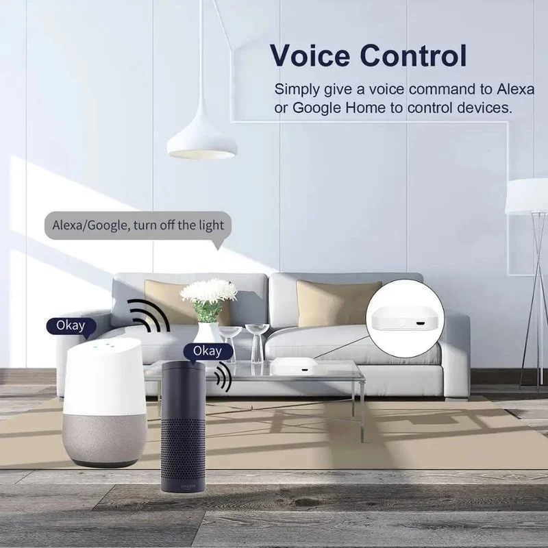 Tuya ZigBee Gateway Bridge, kabelgebundener/kabelloser Smart Hub, Smart Life App-Fernbedienung, kompatibel mit Alexa Google Home Assistant