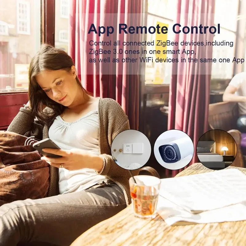 Tuya ZigBee Gateway Bridge, kabelgebundener/kabelloser Smart Hub, Smart Life App-Fernbedienung, kompatibel mit Alexa Google Home Assistant