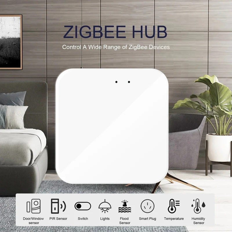 Tuya ZigBee Gateway Bridge, kabelgebundener/kabelloser Smart Hub, Smart Life App-Fernbedienung, kompatibel mit Alexa Google Home Assistant