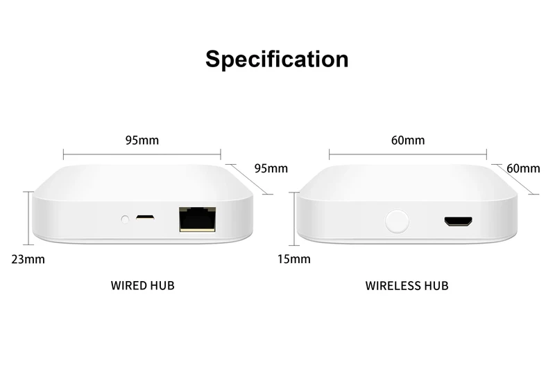 Tuya ZigBee Gateway Bridge, kabelgebundener/kabelloser Smart Hub, Smart Life App-Fernbedienung, kompatibel mit Alexa Google Home Assistant