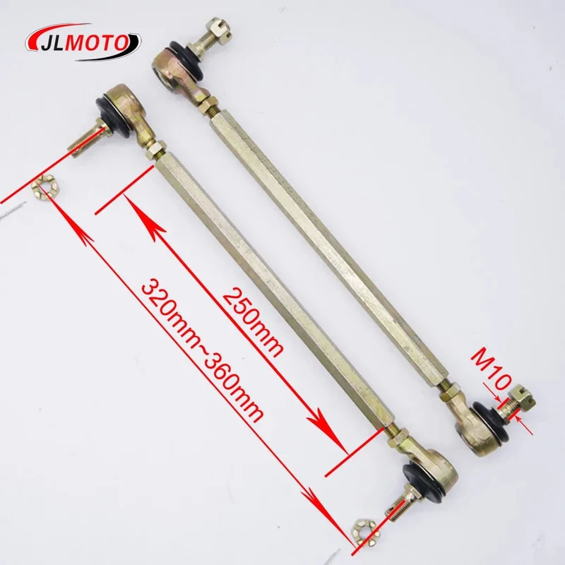 1 paar/2 stücke M10-M10 210mm 220mm 230 240mm 250mm 260mm 300mm ATV Spurstange Kits Fit Kugelgelenk für China Chinesische ATV Quad Bike Teile